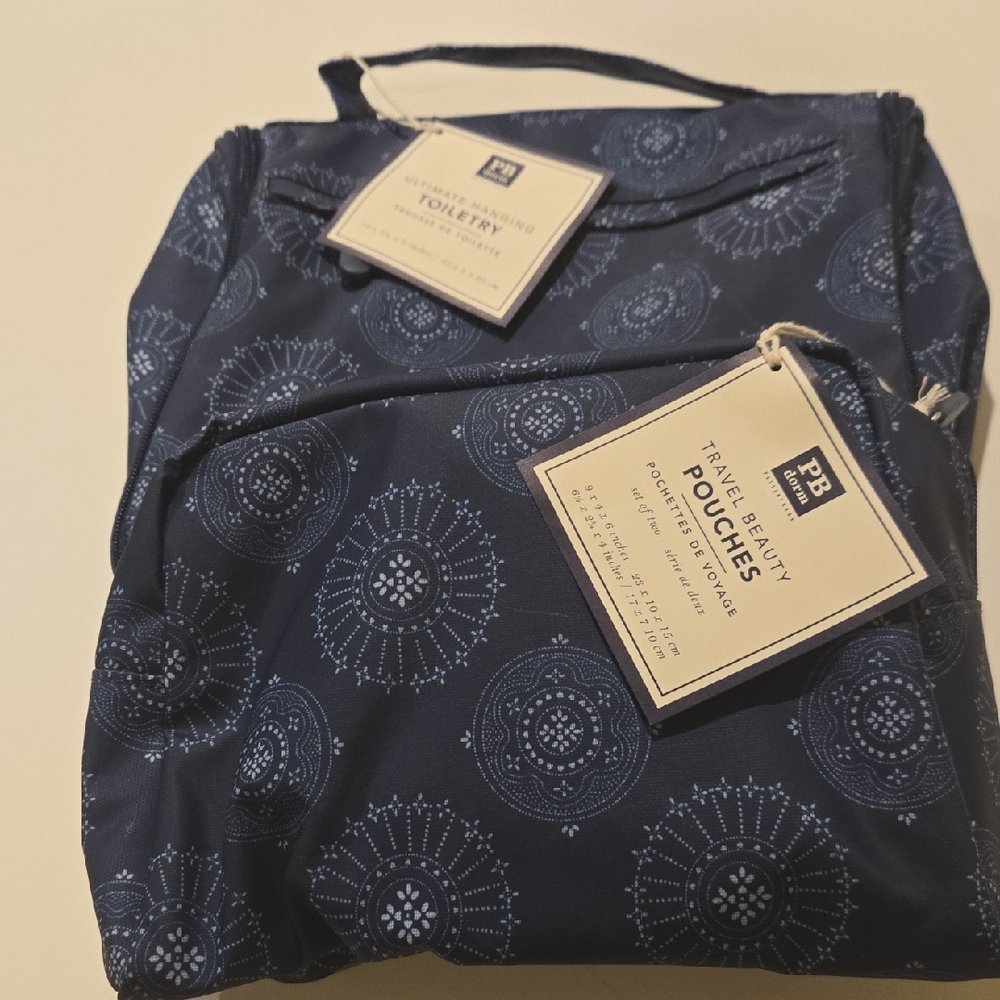 Pottery Barn Navy Travel Pouches